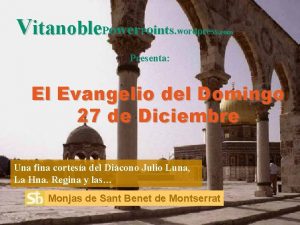 Vitanoble Power Points wordpress com Presenta El Evangelio