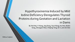 Hypothyroxinemia Induced by Mild Iodine Deficiency Deregulates Thyroid