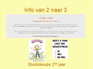 Info van 2 naar 3 Studiekeuze 2 de