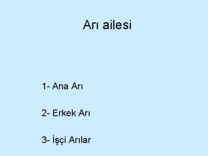 Ar ailesi 1 Ana Ar 2 Erkek Ar