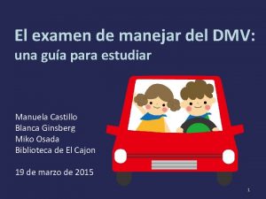 El examen de manejar del DMV una gua