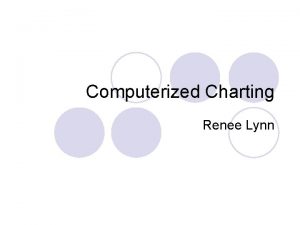 Computerized Charting Renee Lynn Objectives Describe Computerized Charting