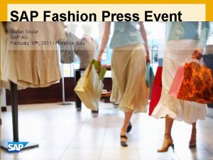 SAP Fashion Press Event Stefan Gruler SAP AG
