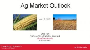 Ag Market Outlook Jan 19 2021 Chad Hart