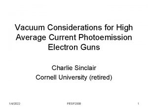 Vacuum Considerations for High Average Current Photoemission Electron