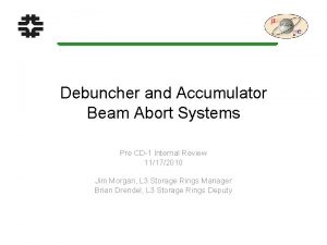 Debuncher and Accumulator Beam Abort Systems Pre CD1