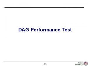 DAG Performance Test 14 Postech DPNM Lab Smart