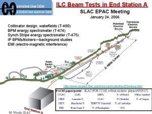 ILC Beam Tests in End Station A SLAC