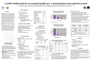 A public health model for correctional health care