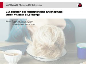 Gut beraten bei Mdigkeit und Erschpfung durch Vitamin