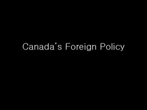 Canadas Foreign Policy Economic Sanctions Canadian Economic Sanctions