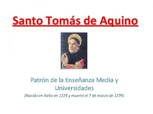 Santo Toms de Aquino Patrn de la Enseanza