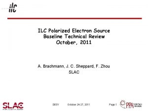 ILC Polarized Electron Source Baseline Technical Review October