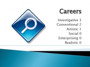 Careers Investigative Conventional Artistic Social Enterprising Realistic 3