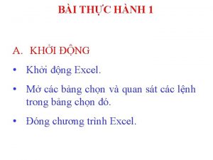 BI THC HNH 1 A KHI NG Khi