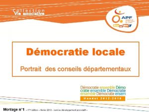 Collection Vie associative Dmocratie locale Portrait des conseils