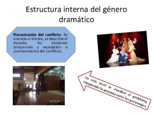 Estructura interna del gnero dramtico Presentacin del conflicto