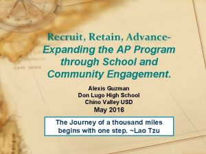 Recruit Retain Advance Expanding the AP Program through