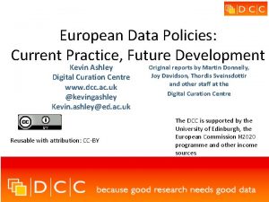 European Data Policies Current Practice Future Development Kevin