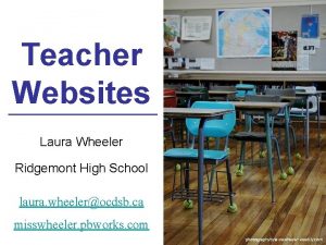 Teacher Websites Laura Wheeler Ridgemont High School laura