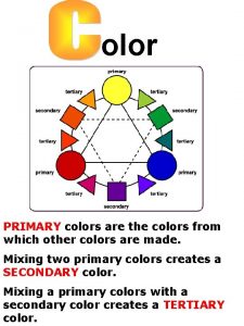 olor PRIMARY colors are the colors from which