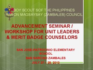 BOY SCOUT SOF THE PHILIPPINES RAMON MAGSAYSAY ZAMBALES