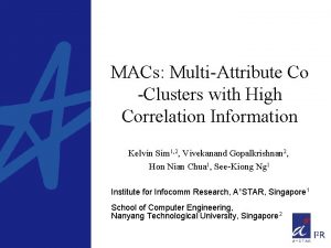 MACs MultiAttribute Co Clusters with High Correlation Information