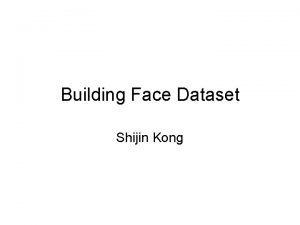 Building Face Dataset Shijin Kong Building Face Dataset
