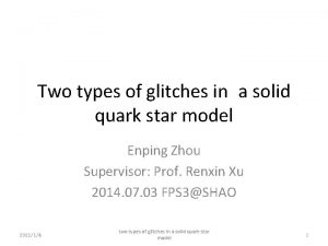 Two types of glitches in a solid quark