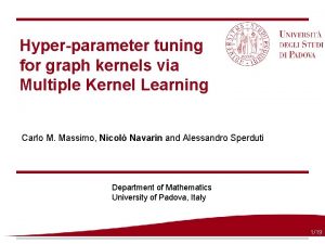 Hyperparameter tuning for graph kernels via Multiple Kernel