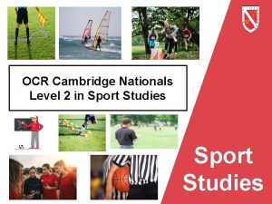 OCR Cambridge Nationals Level 2 in Sport Studies