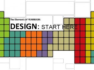 The Elements of YEARBOOK DESIGN START HERE Design
