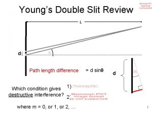 Youngs Double Slit Review L d Path length