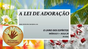 A LEI DE ADORAO www aloisiocolucci wordpress com