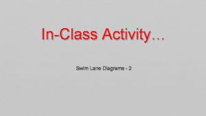 InClass Activity Swim Lane Diagrams 2 Roadmap Week