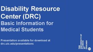 Presentation Disability Resource Title Goes Here Center SubtitleDRC