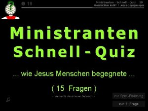 19 015 Ministranten Schnell Quiz 19 Geschichten im