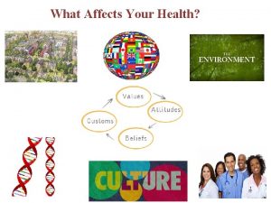 What Affects Your Health Influences on Your Health