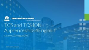 TCS and TCS i ON Apprenceships 4 England