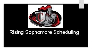 Rising Sophomore Scheduling Class of 2019 Graduation Requirements