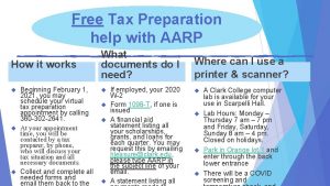 Content Free Tax Preparation help with AARP How