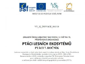 PTCI LESNCH EKOSYSTM PRODOPIS 7 JESTB LESN dravci