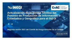 Actualizacin de la Norma Tcnica del Proceso de