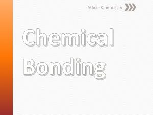 9 Sci Chemistry Chemical Bonding Chemical Bonding Where