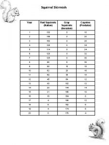 Squirrel Skirmish Year Red Squirrels Native Gray Squirrels