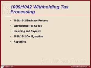 10991042 Withholding Tax Processing 10991042 Business Process Withholding