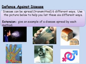 Defence Against Disease can be spread transmitted 6