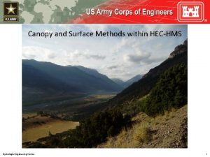 Canopy and Surface Methods within HECHMS Hydrologic Engineering