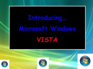 Introducing Microsoft Windows VISTA What is WINDOWS Windows