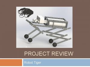 PROJECT REVIEW Robot Tiger Agenda Project Recap Customer